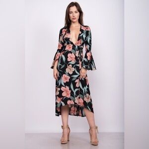 BIN#14 - Floral Wrap Maxi Dress